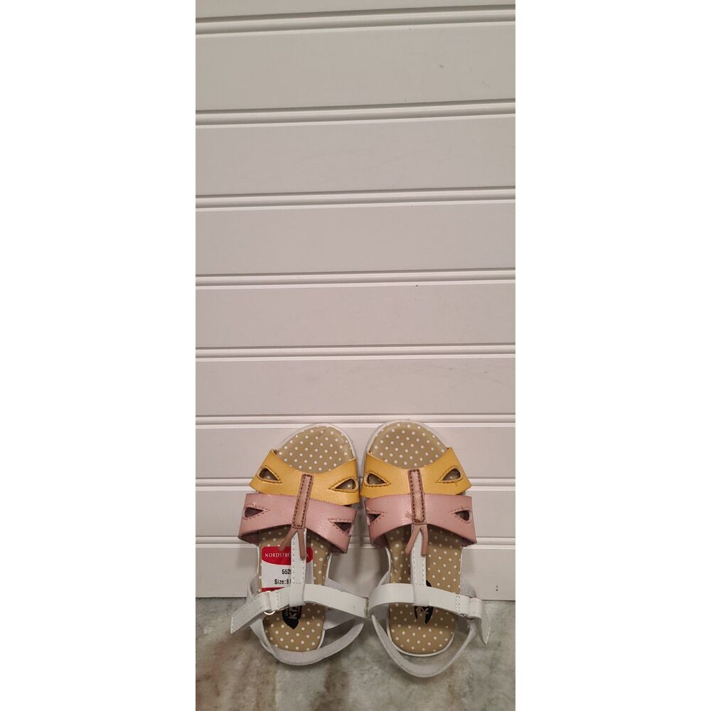 Dr Scholls Kids Mutli-Color Butterfly Pink/Yellow/White Sandal Size 8 NWT